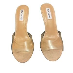 Steve Madden Clear Open-Toe Mules